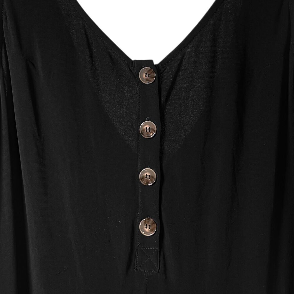 Show Me Your Mumu Womens Goulding Jumpsuit Black Wide Leg Stretch Jumper Size XL - Picture 5 of 8